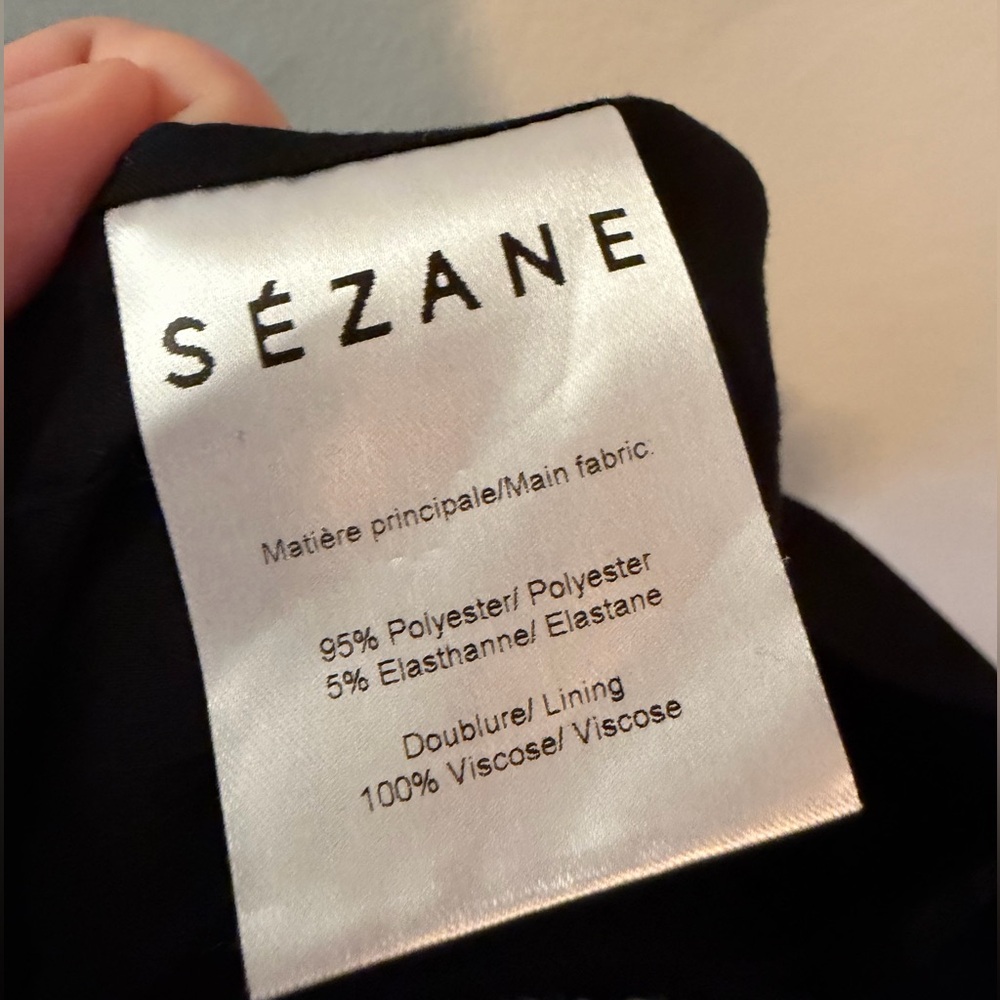 Sezane Black Long Sleeve Textured Blouse - Picture 10 of 11